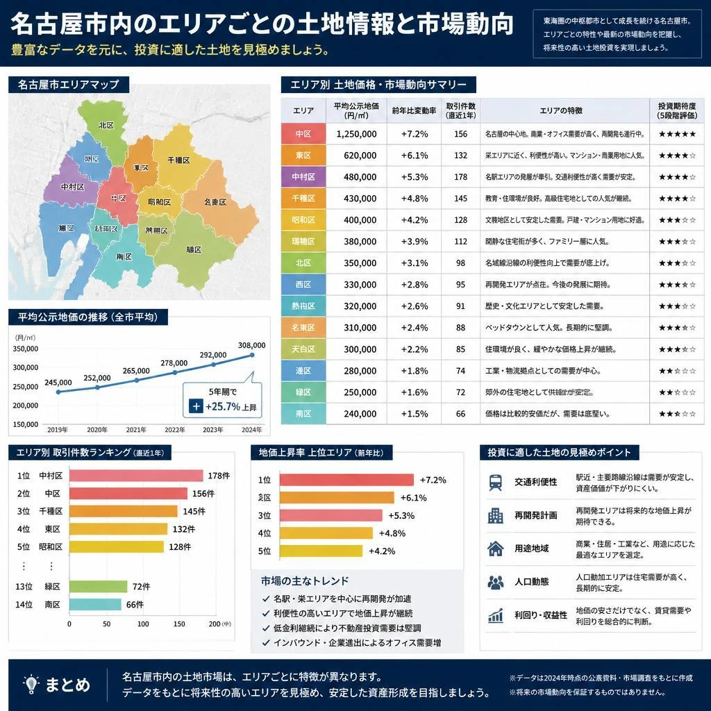 名古屋市の土地情報を徹底分析