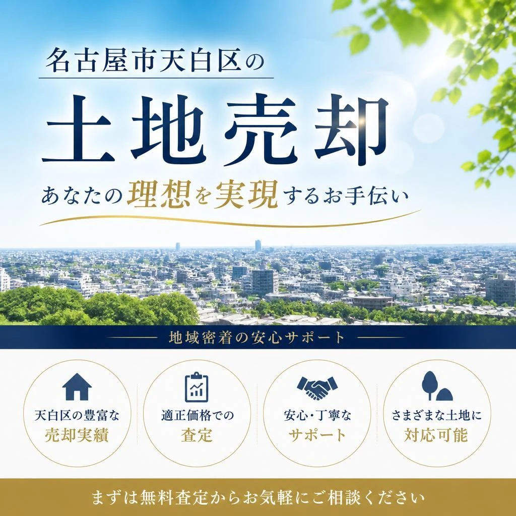 名古屋市天白区の土地売却、あなたの理想を実現するお手伝い